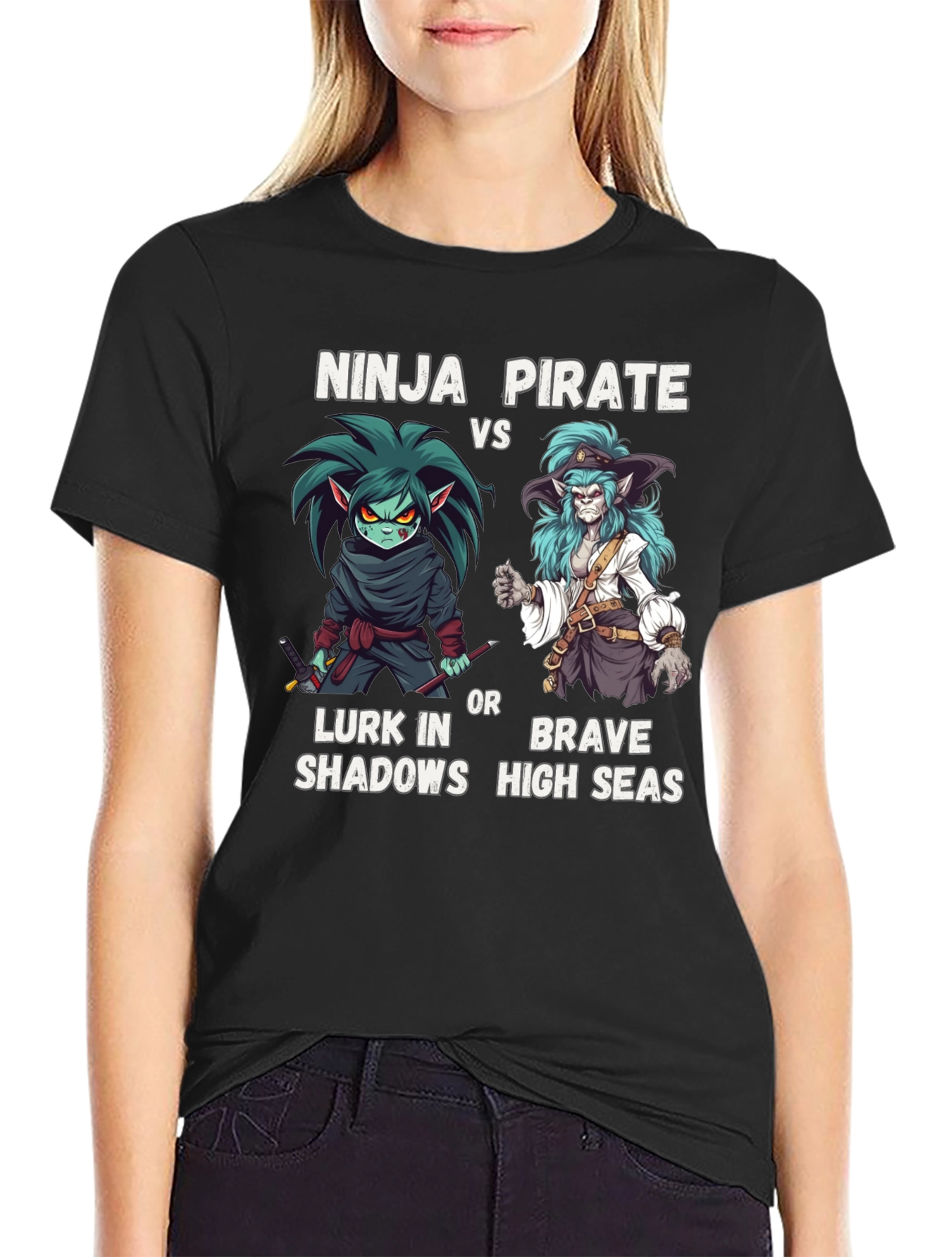 Camiseta Ninja vs Pirata - Estilo Único