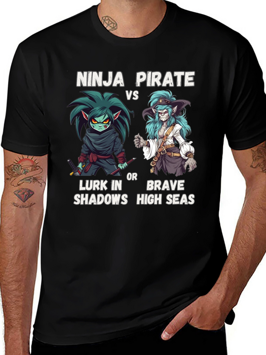 Camiseta Ninja vs Pirata - Estilo Único