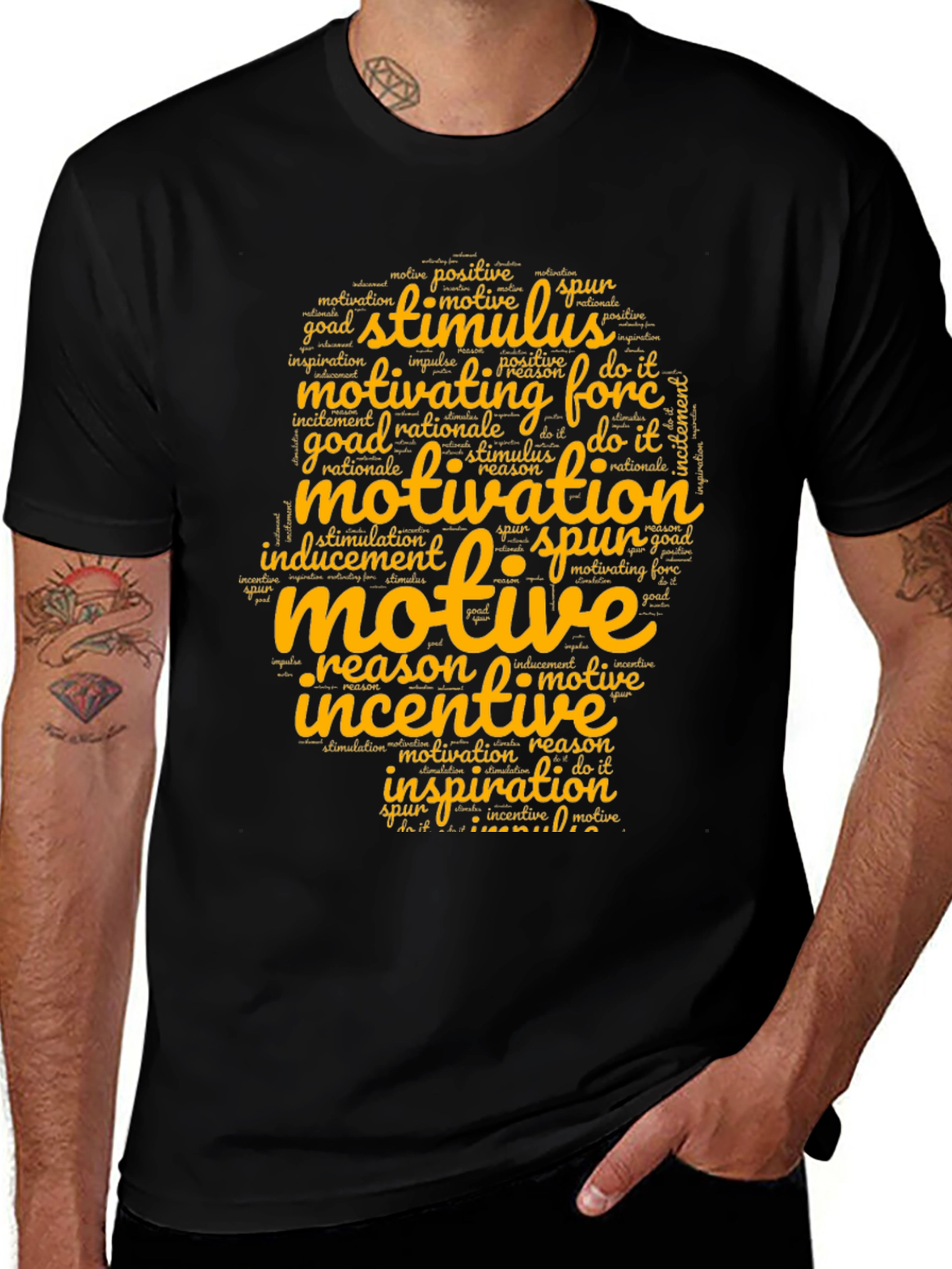Camiseta Motivacional Negra para Hombre