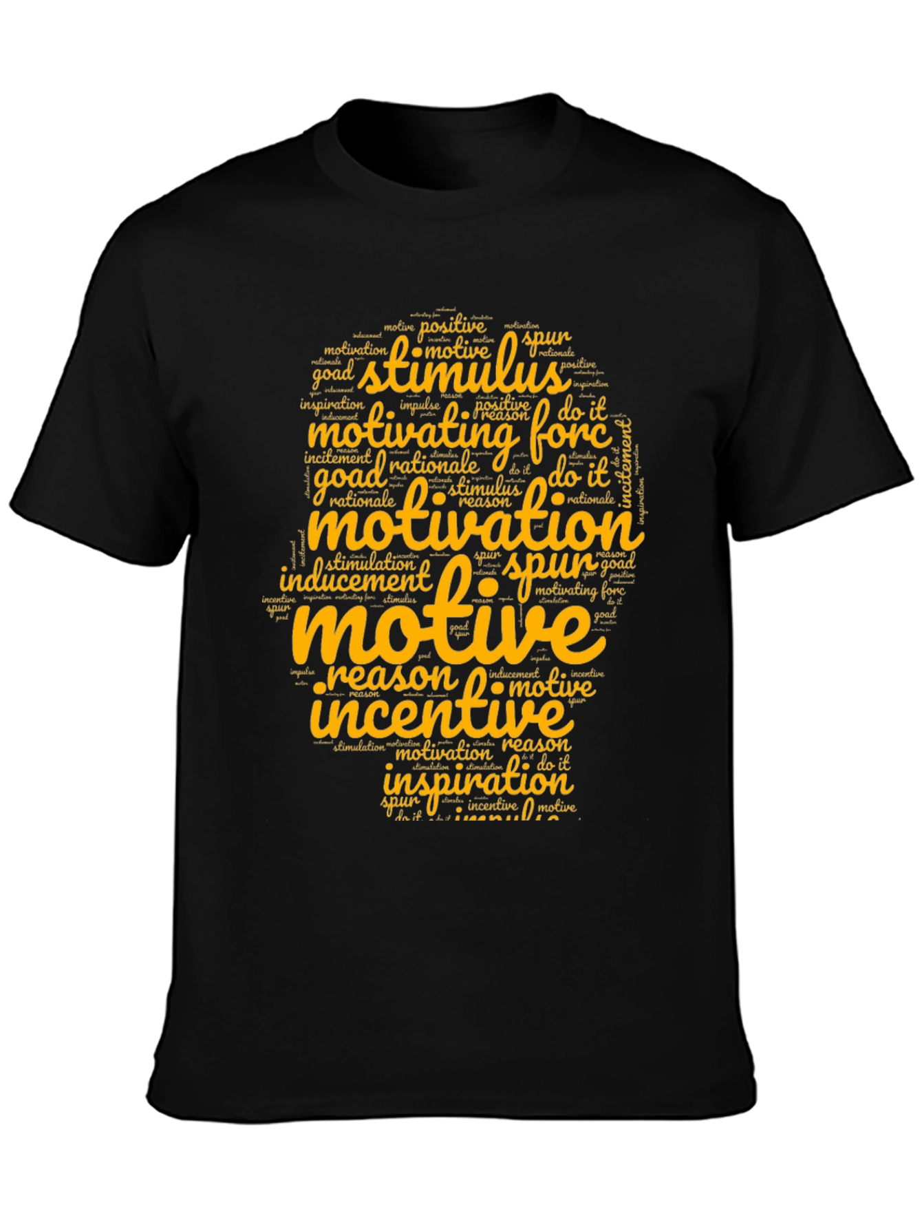 Camiseta Motivacional Negra para Hombre