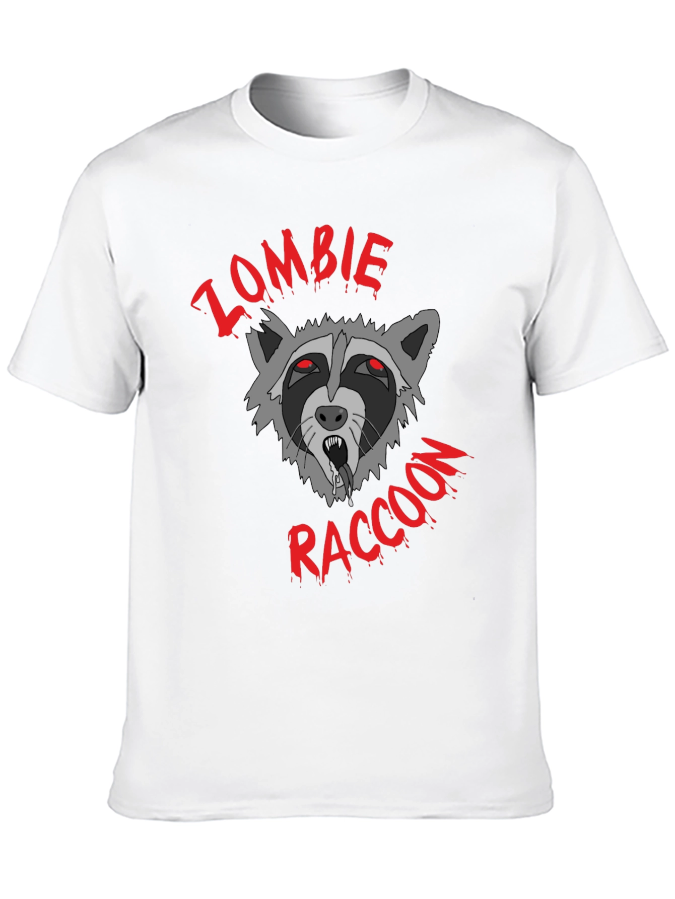 Camiseta Negra Zombie Raccoon