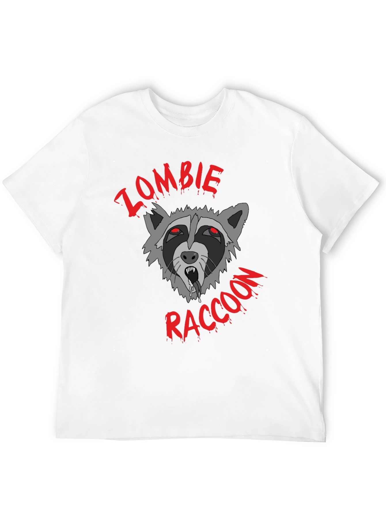 Camiseta Negra Zombie Raccoon