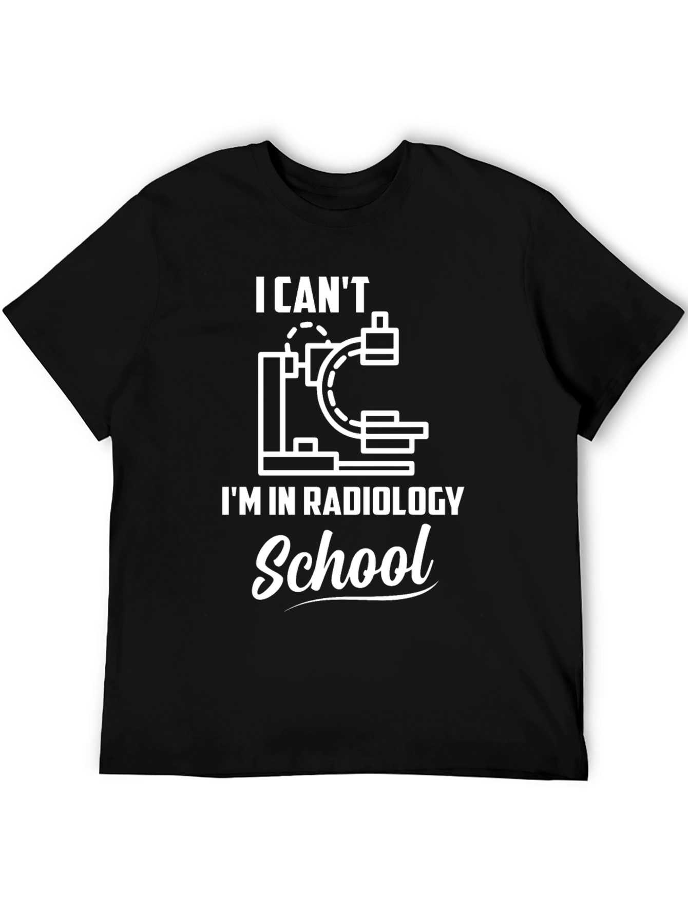 Camiseta Negra con Diseño de Radiología