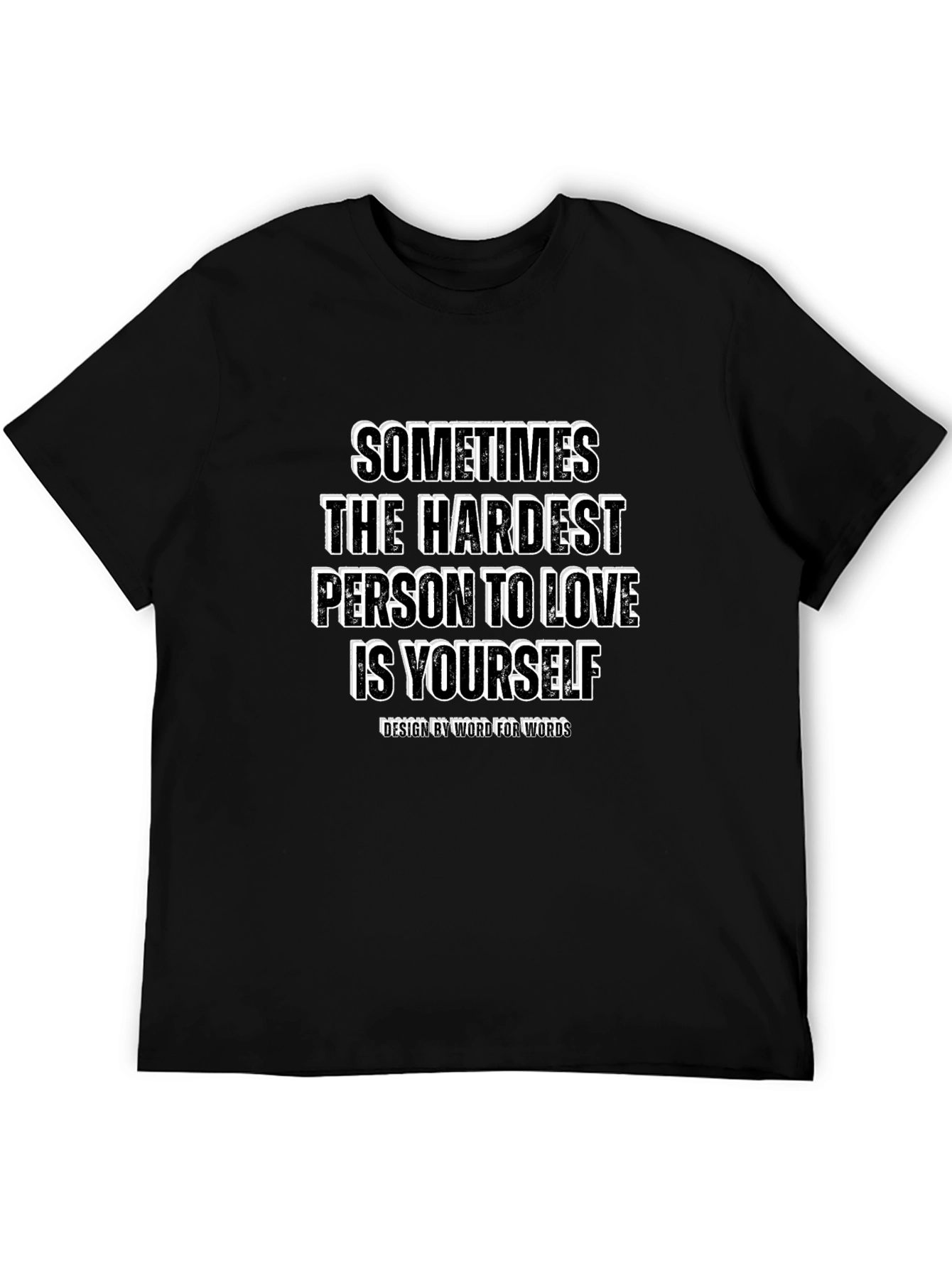 Camiseta Negra con Mensaje Inspirador