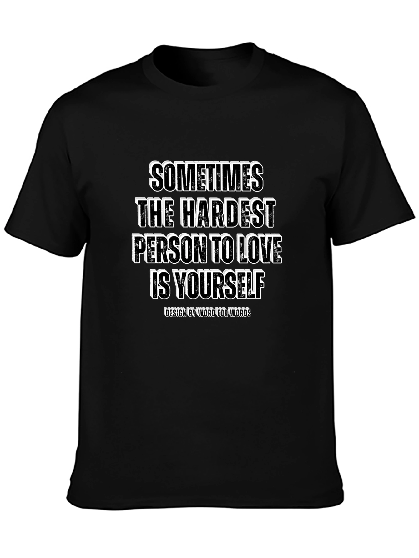 Camiseta Negra con Mensaje Inspirador