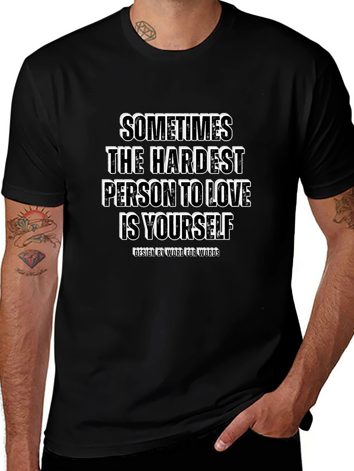 Camiseta Negra con Mensaje Inspirador