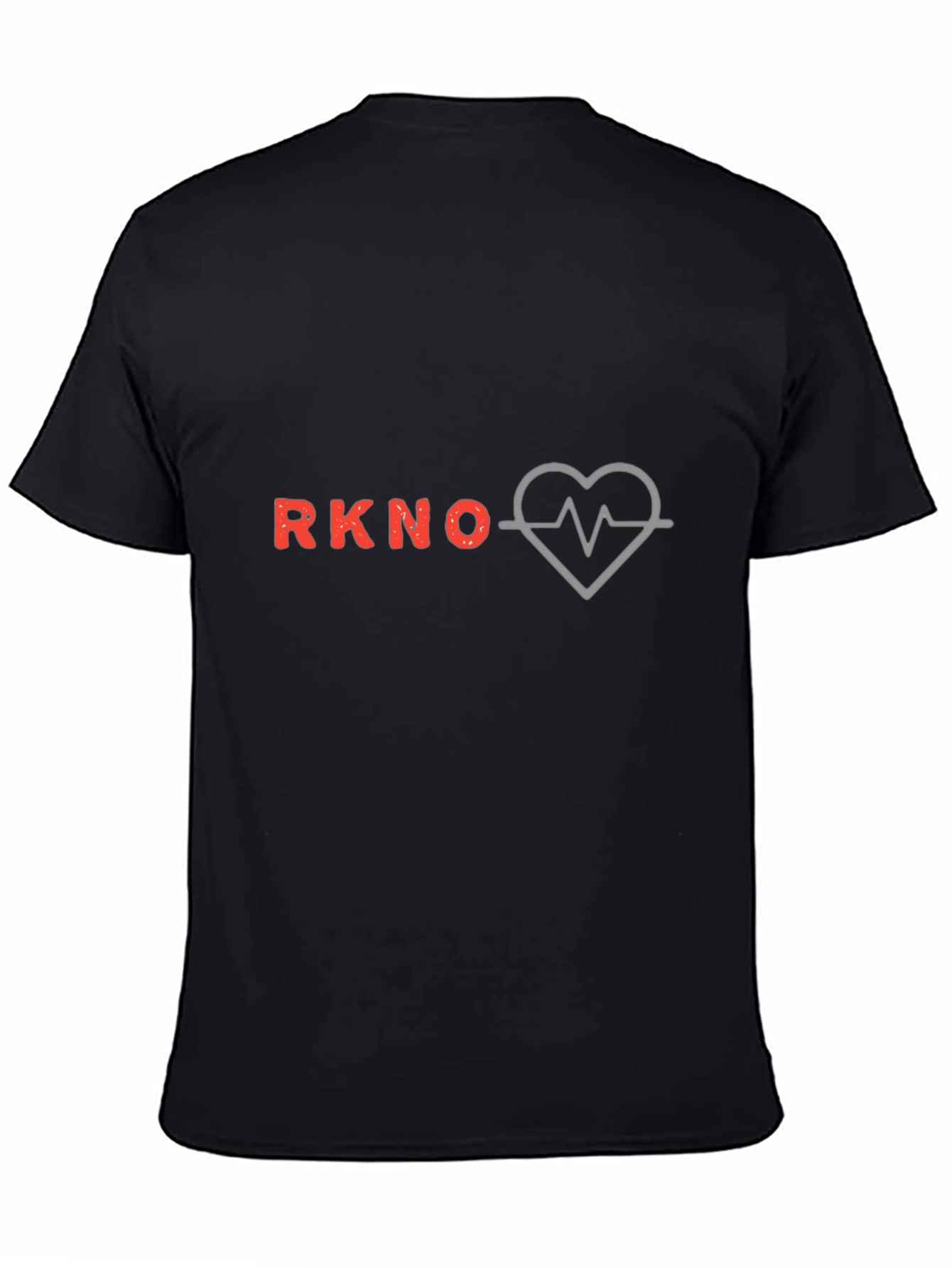 Camiseta Negra Estampada RKNO Corazón