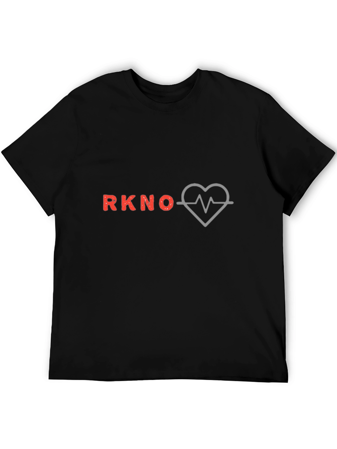 Camiseta Negra Estampada RKNO Corazón