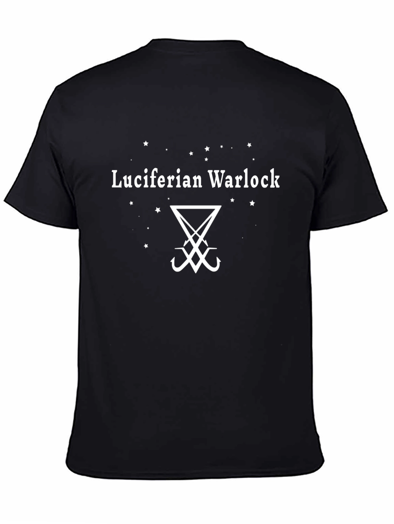 Camiseta Hombre Luciferian Warlock Negra