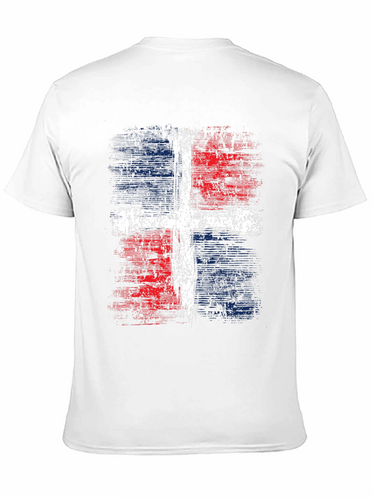 Camiseta Hombre Cruz Dominicana Vintage Algodón