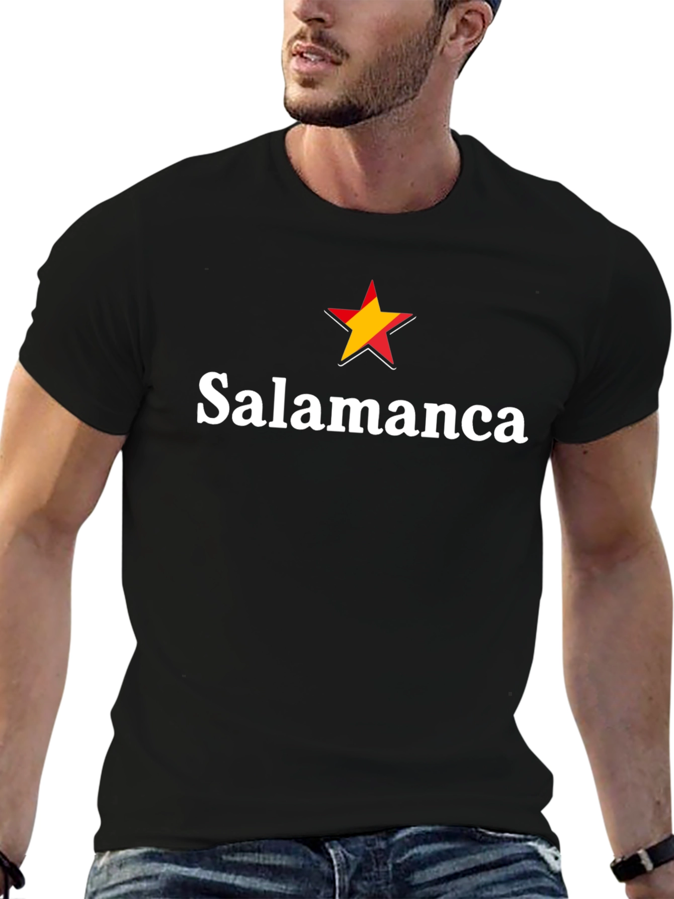 Camiseta Salamanca España Estrella Roja y Amarilla