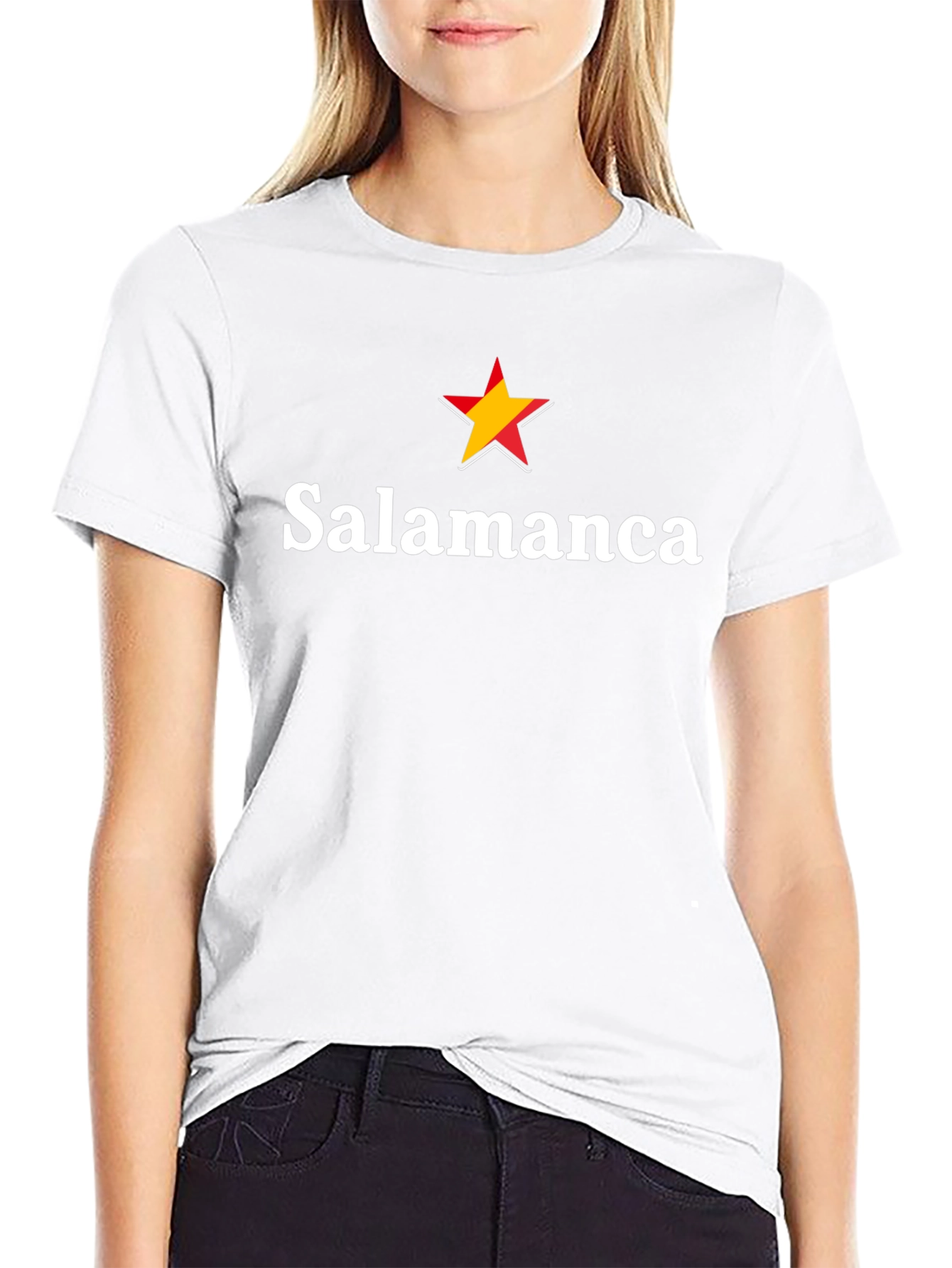Camiseta Salamanca España Estrella Roja y Amarilla