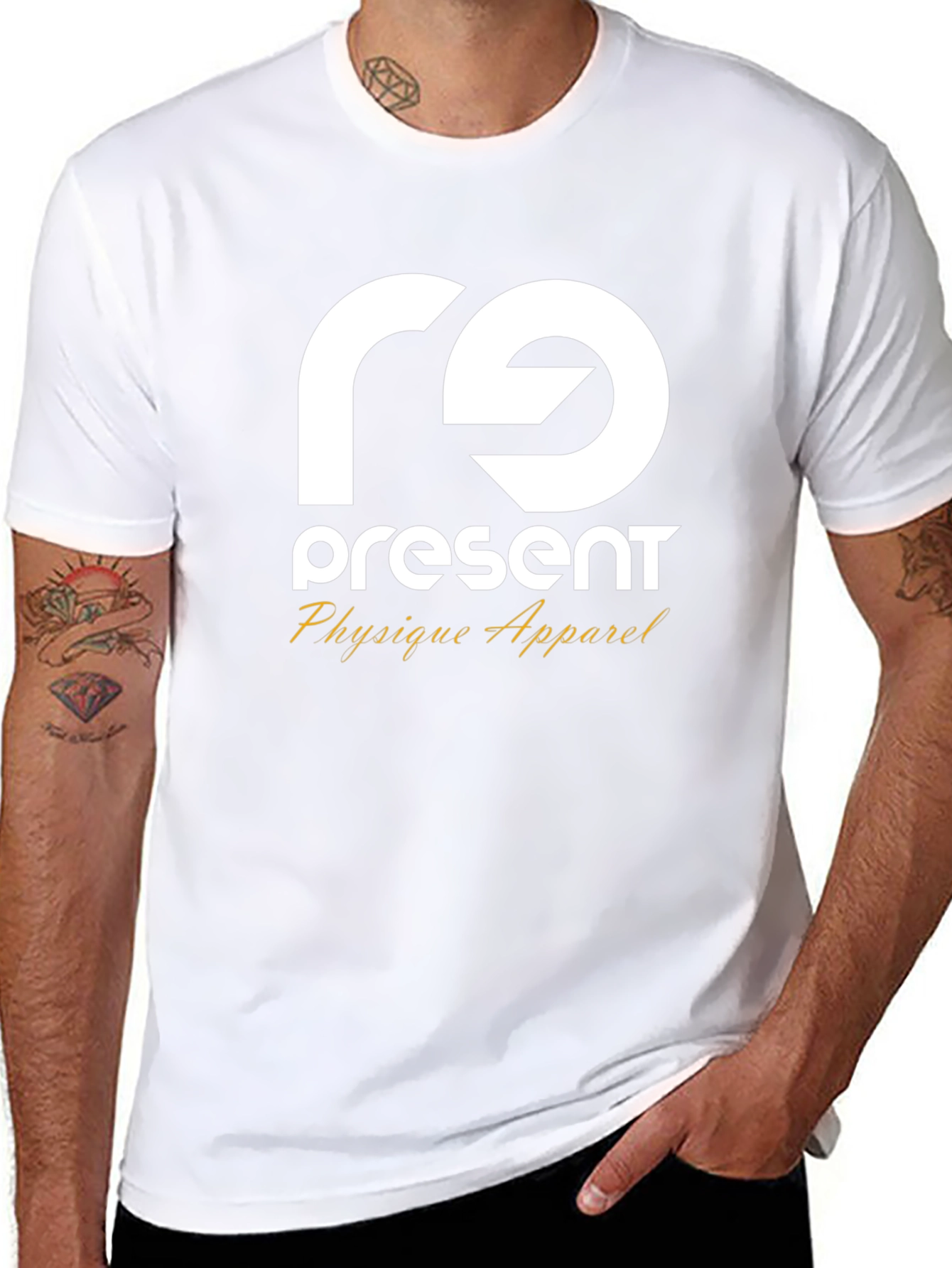 Camiseta Negra Present Physique Apparel Estilo Casual