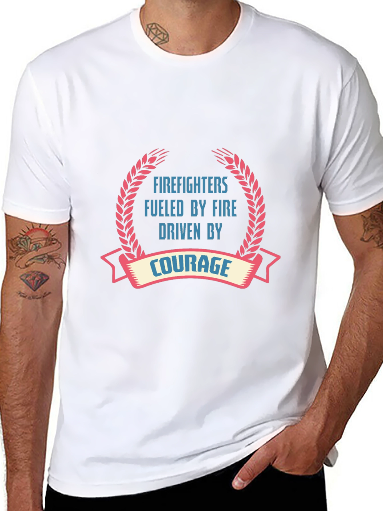 Camiseta Negra Bomberos Coraje