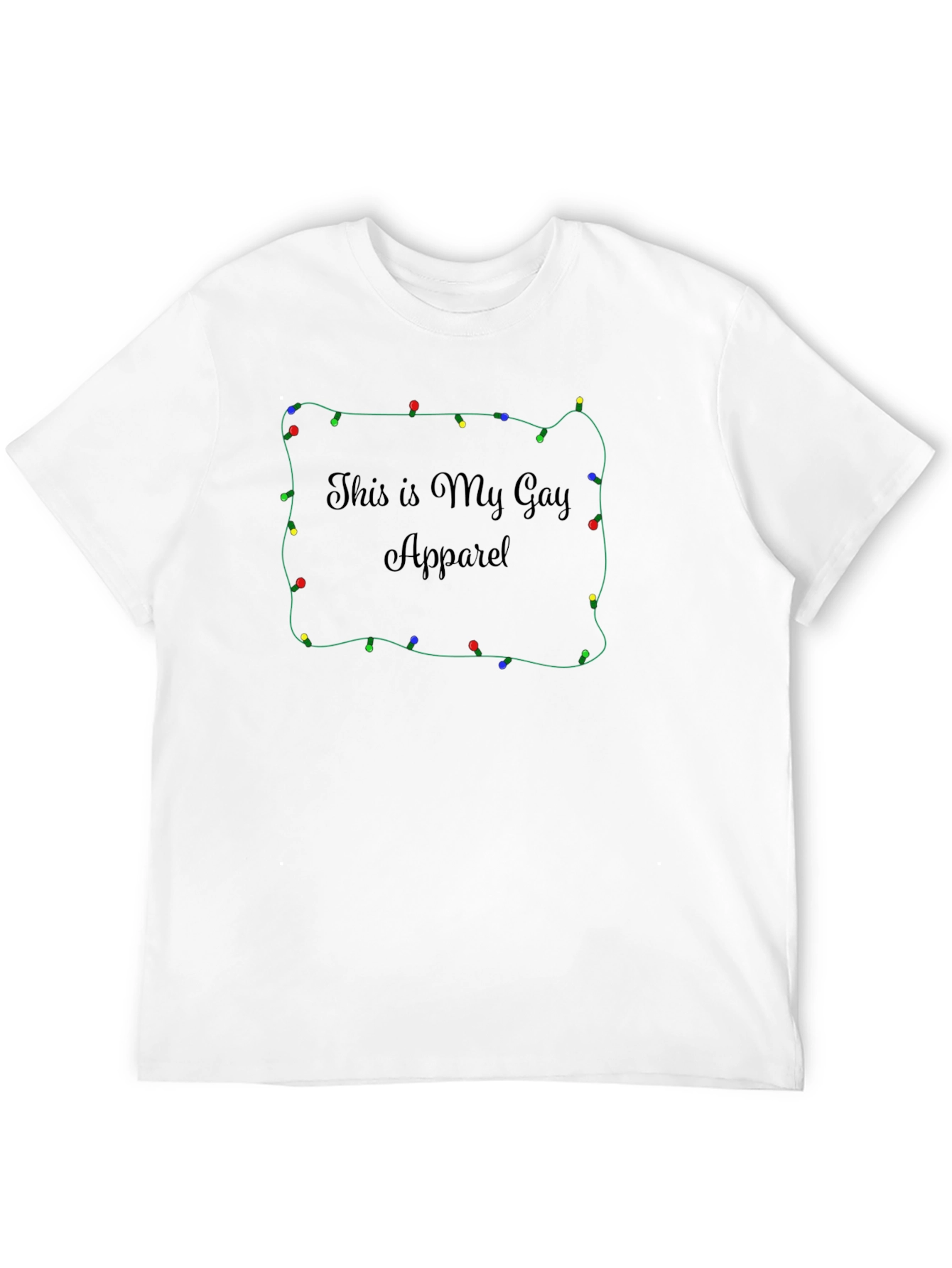 Camiseta Negra Festiva - Este es Mi Gay Apparel