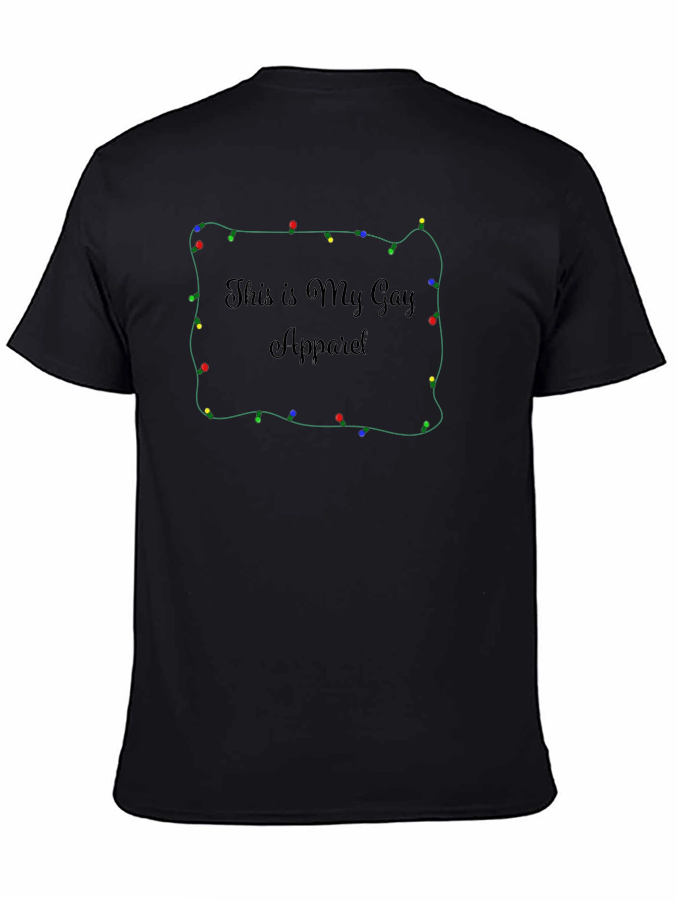 Camiseta Negra Festiva - Este es Mi Gay Apparel