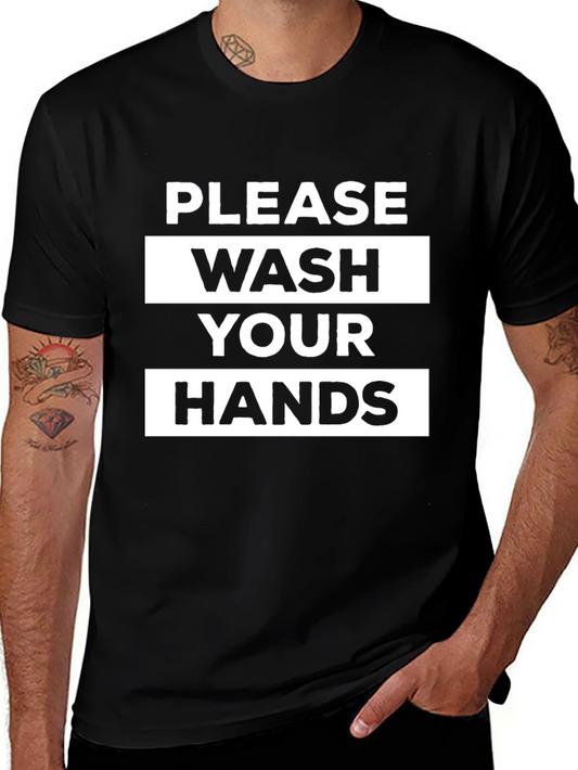 Camiseta Negra: Lávate Las Manos