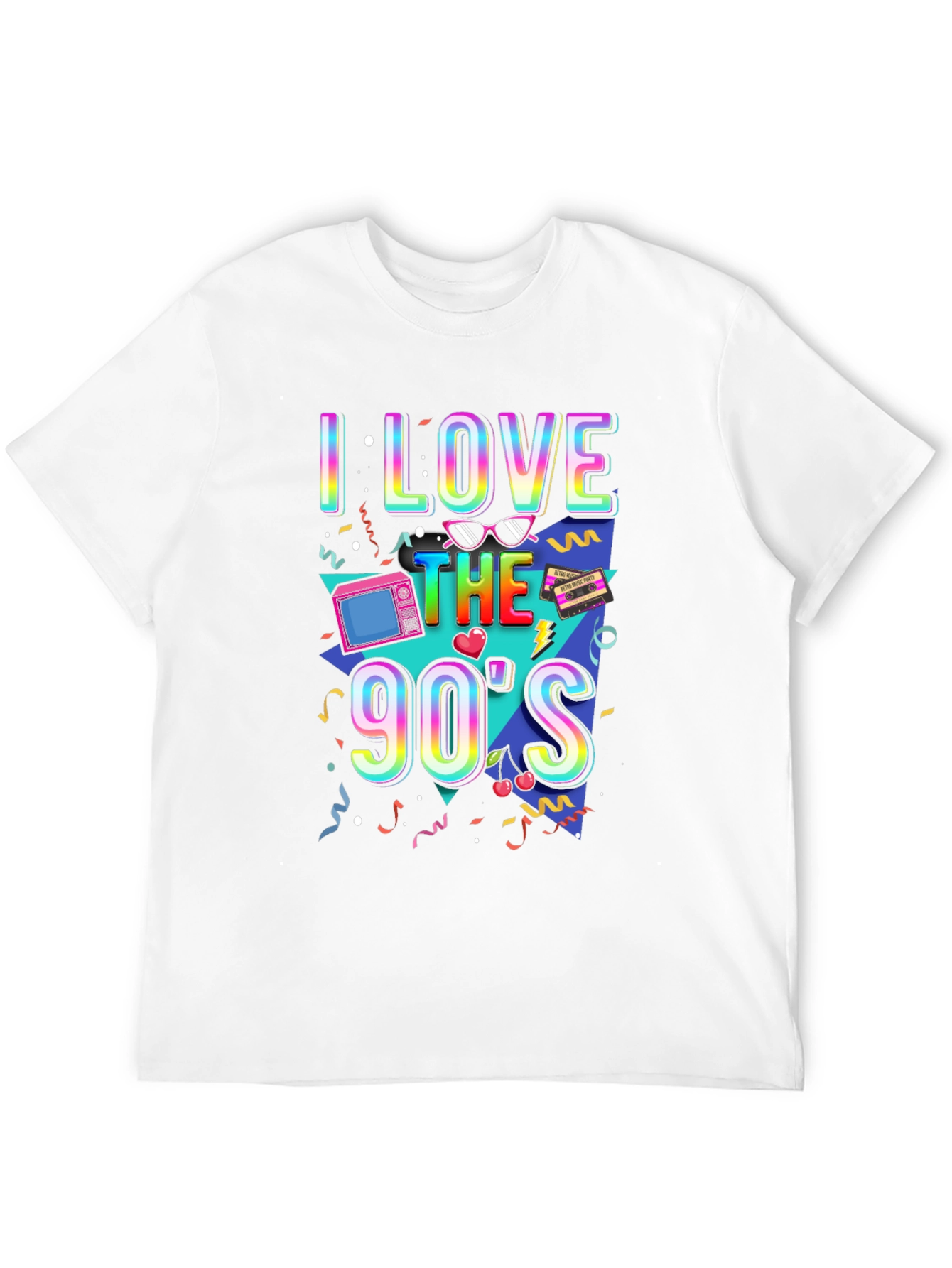 Camiseta Negra I Love the 90s Retro