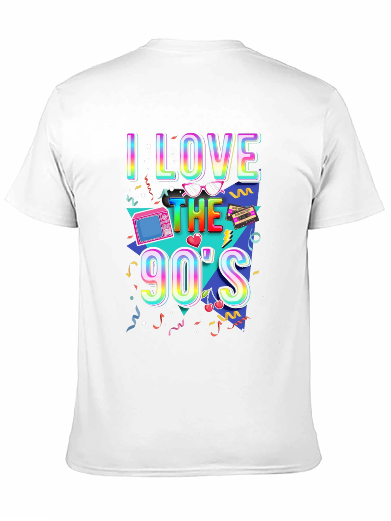 Camiseta Negra I Love the 90s Retro