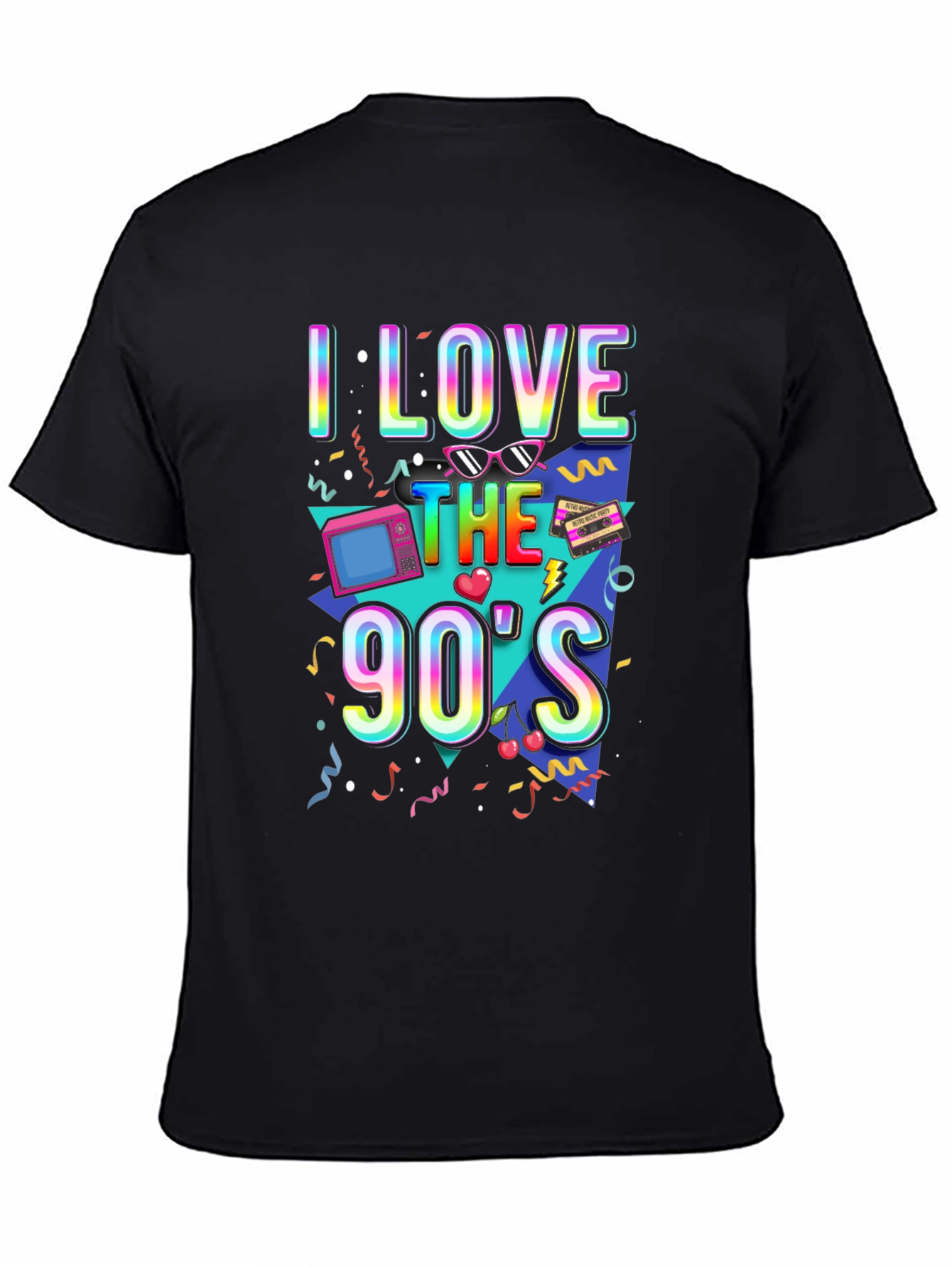 Camiseta Negra I Love the 90s Retro