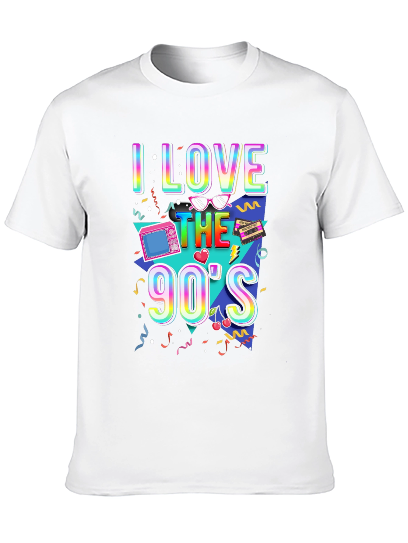 Camiseta Negra I Love the 90s Retro