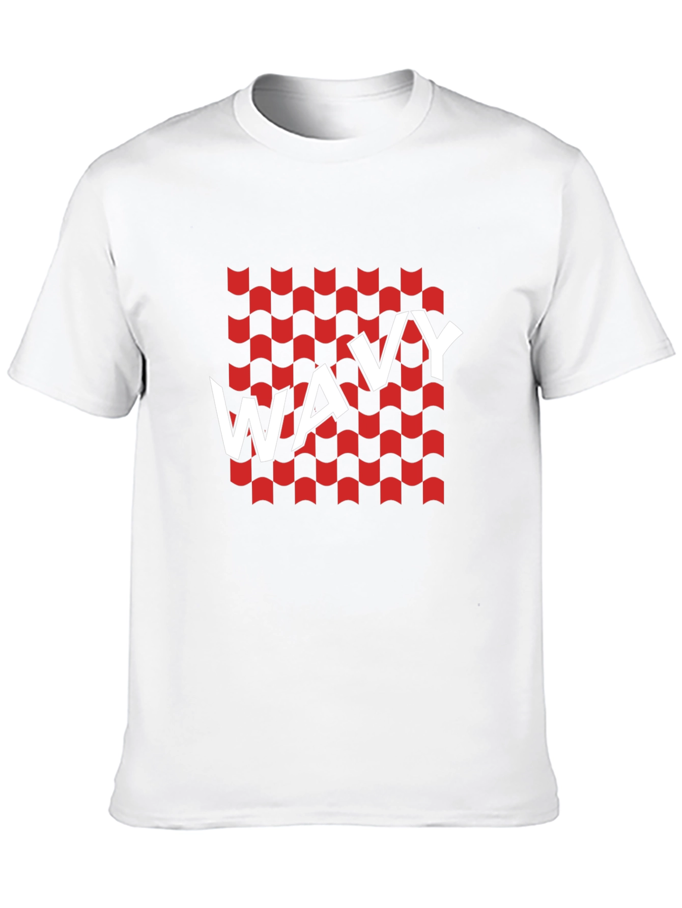 Camiseta Negra Estampado Wavy