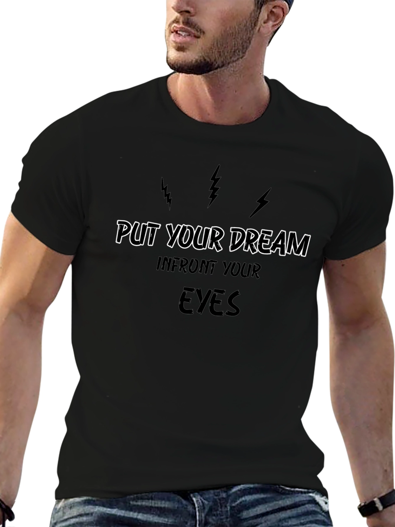 Camiseta Negra Motivacional: Persigue Tus Sueños