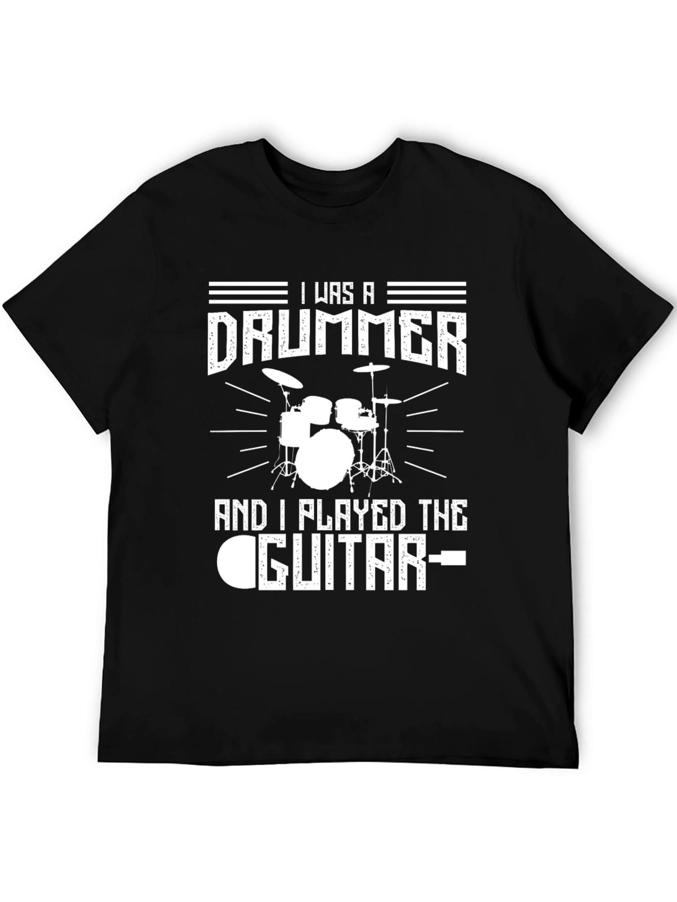 Camiseta Negra Ex Baterista Ahora Guitarrista