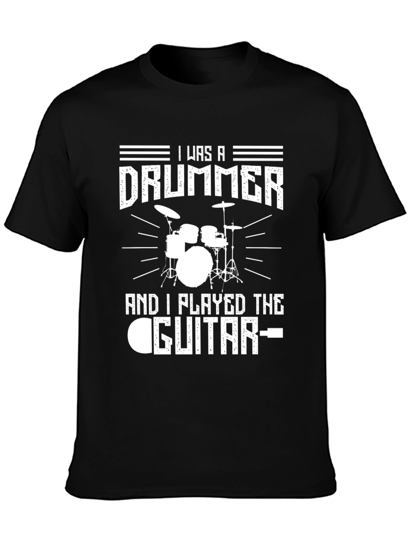 Camiseta Negra Ex Baterista Ahora Guitarrista