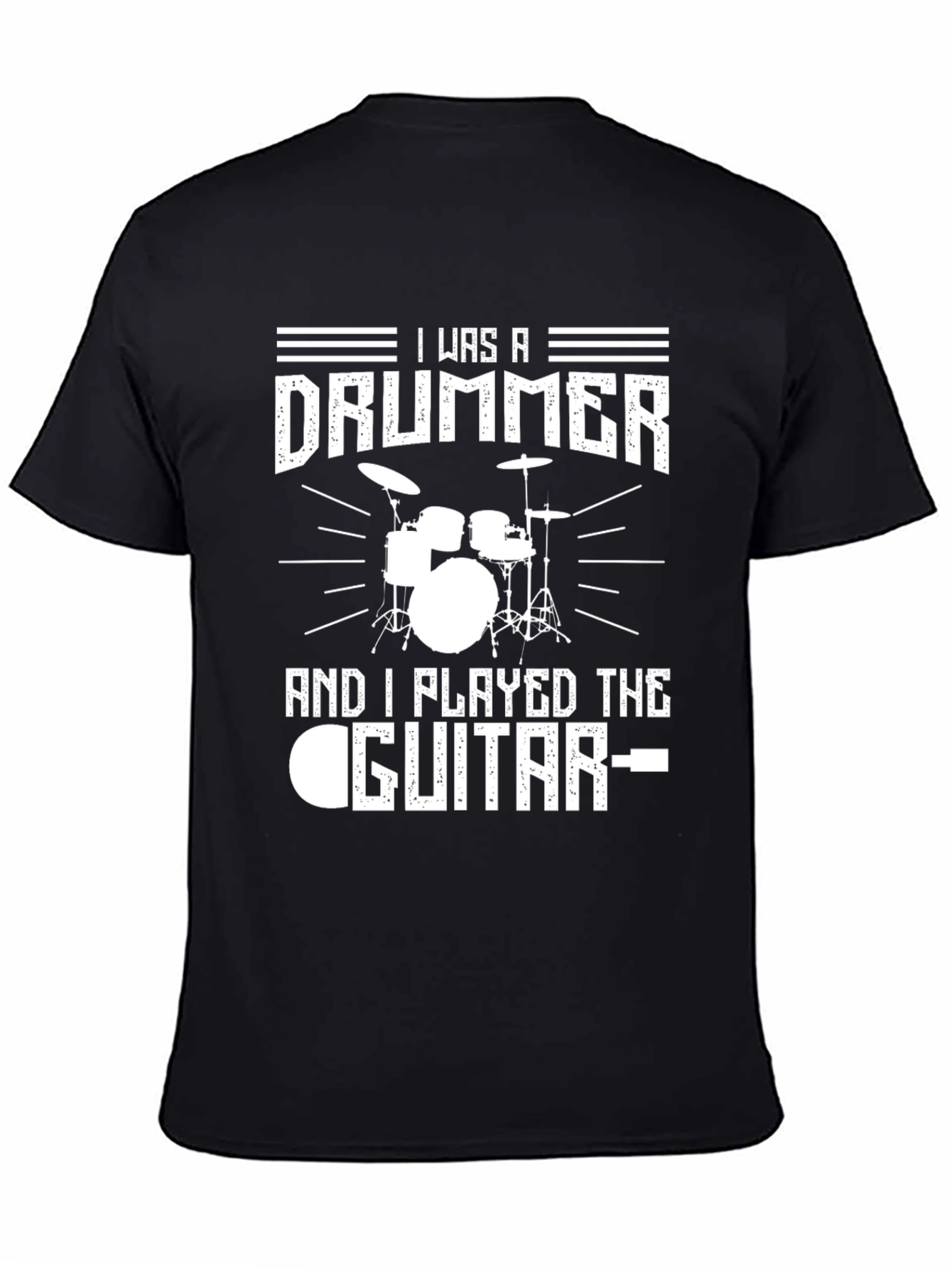 Camiseta Negra Ex Baterista Ahora Guitarrista