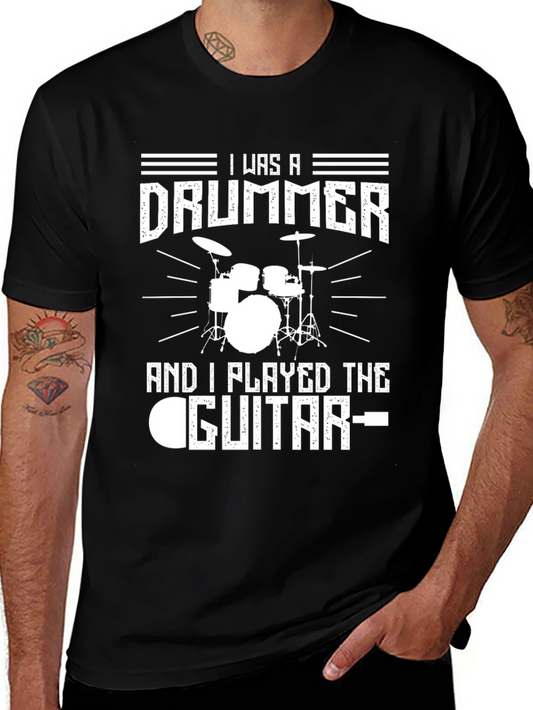 Camiseta Negra Ex Baterista Ahora Guitarrista