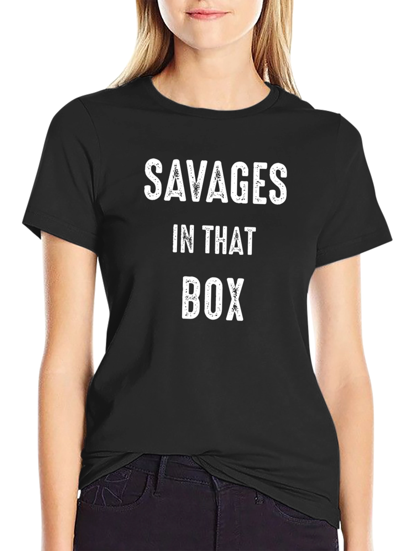 Camiseta Negra Savages In That Box para Hombre
