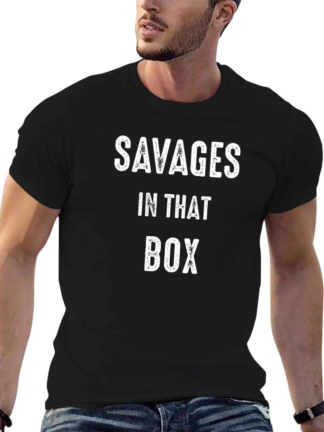Camiseta Negra Savages In That Box para Hombre