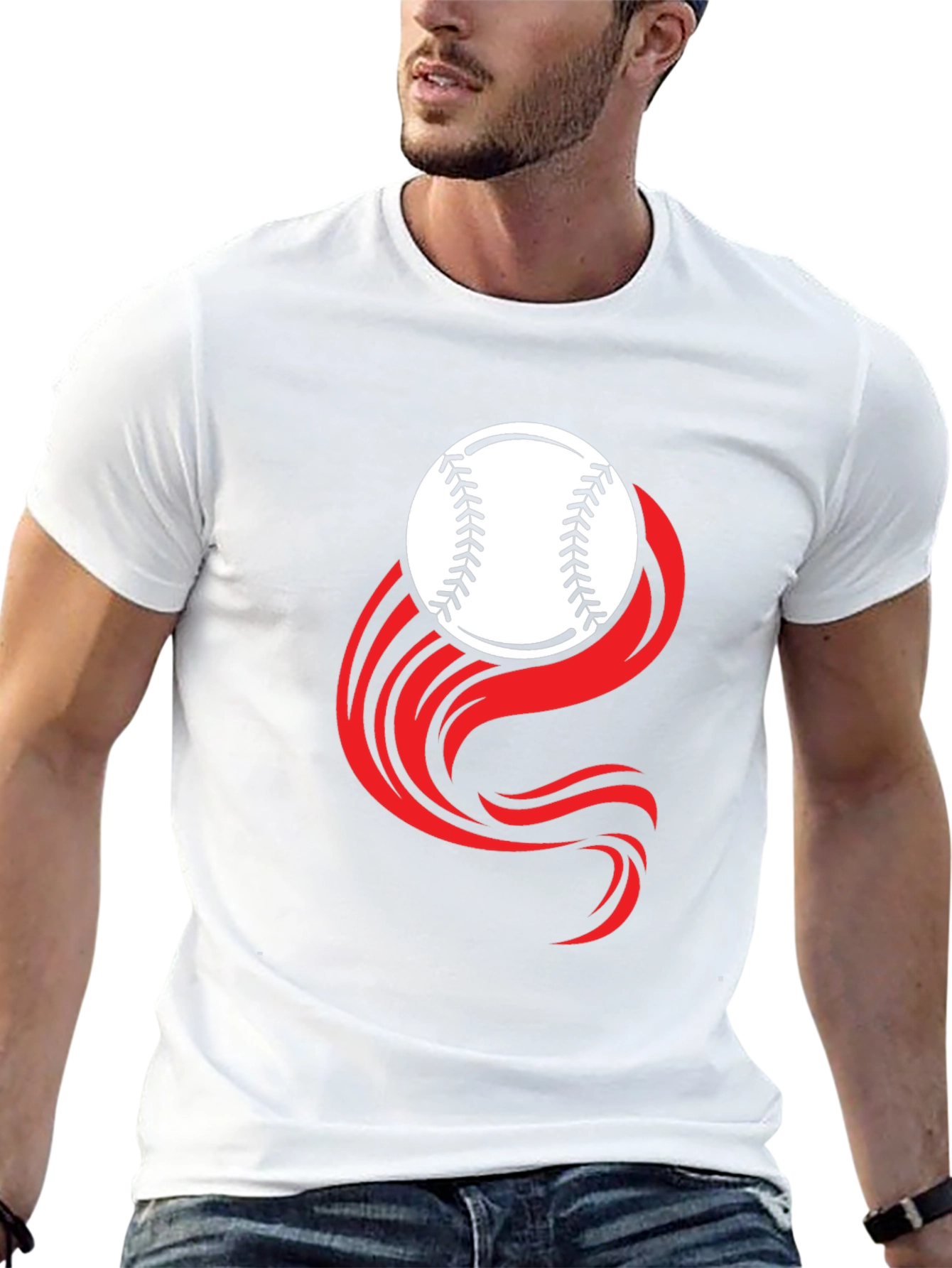 Camiseta Negra Deportiva - Diseño Béisbol
