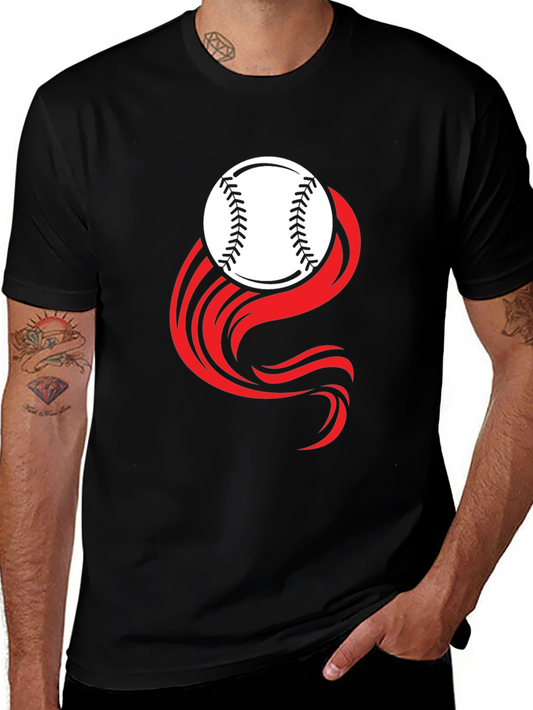 Camiseta Negra Deportiva - Diseño Béisbol