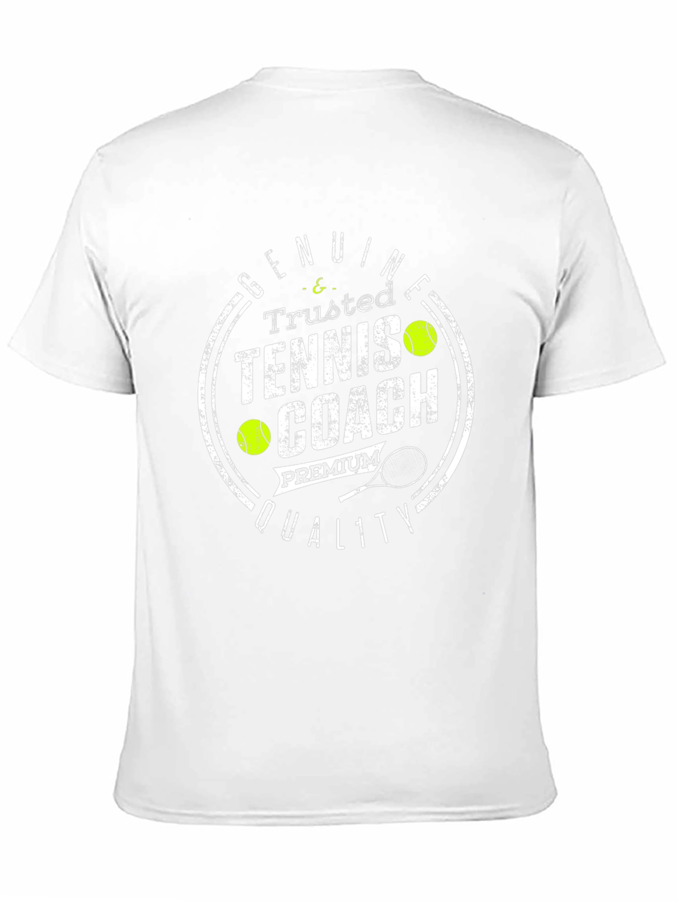 Camiseta Negra Entrenador de Tenis Premium