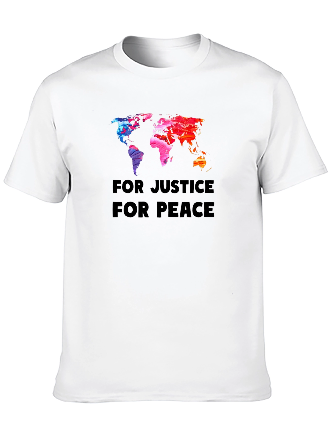 Camiseta Negra: Justicia y Paz Mundial