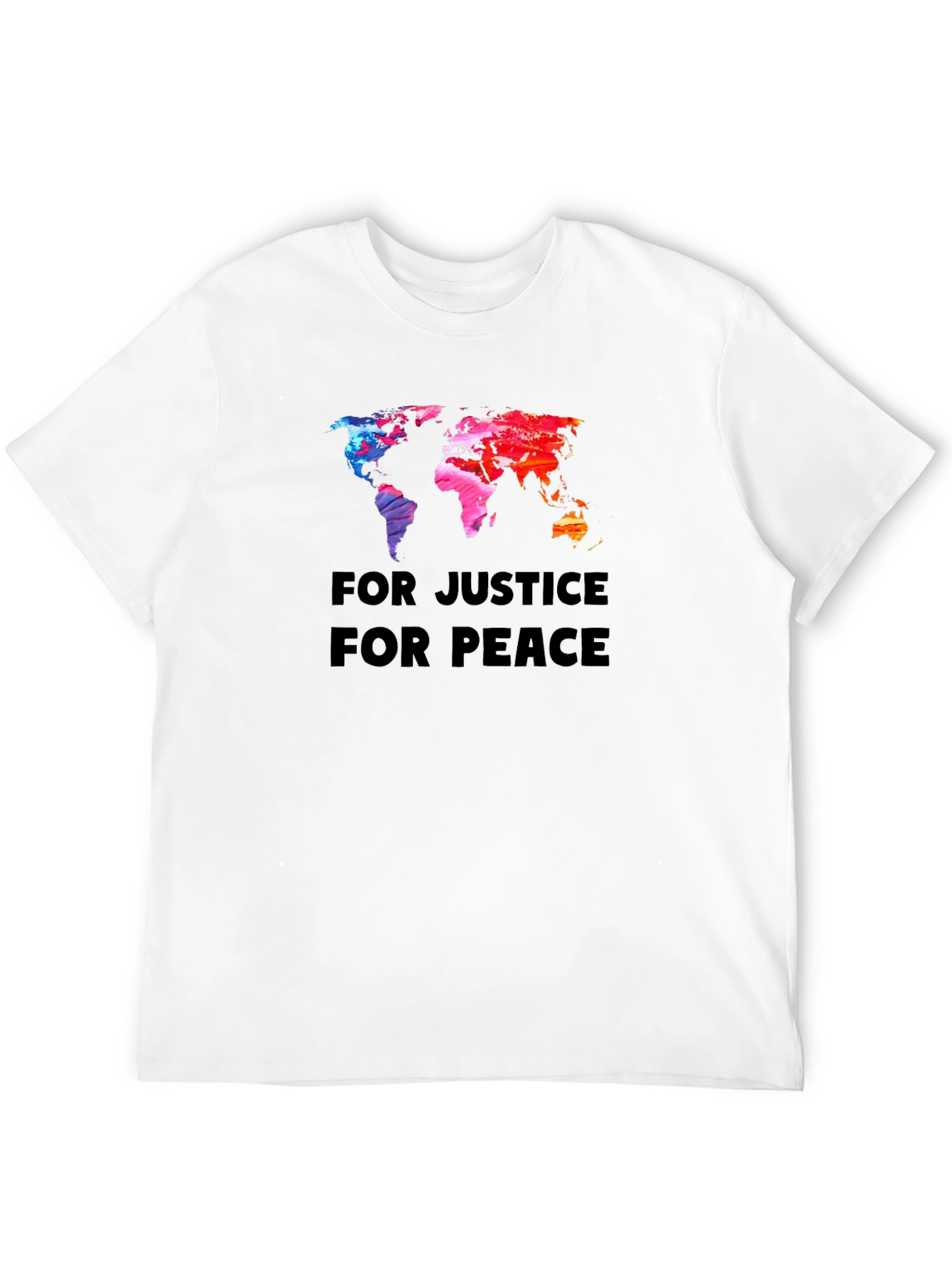 Camiseta Negra: Justicia y Paz Mundial