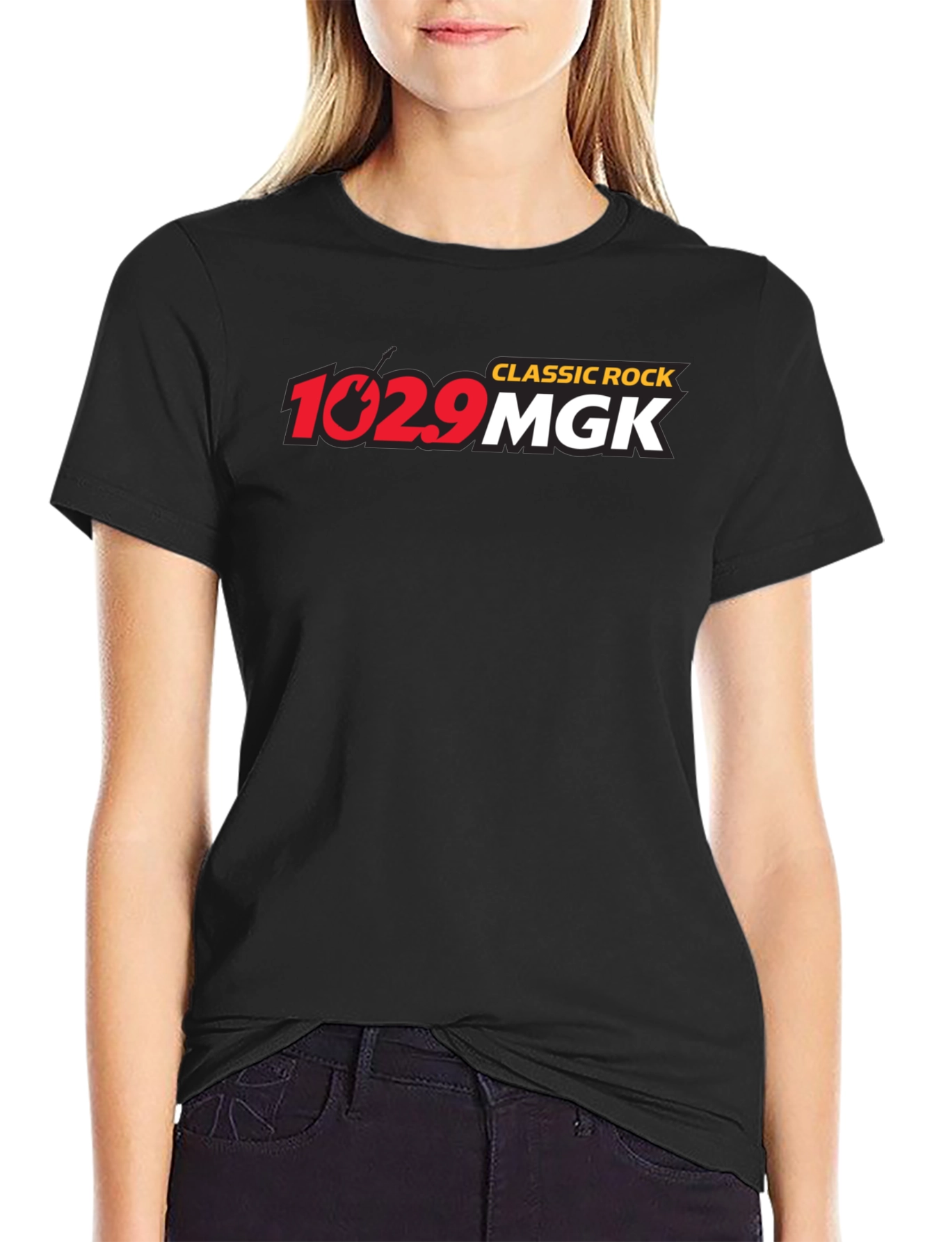 Camiseta Negra Clásica Rock 102.9 MGK