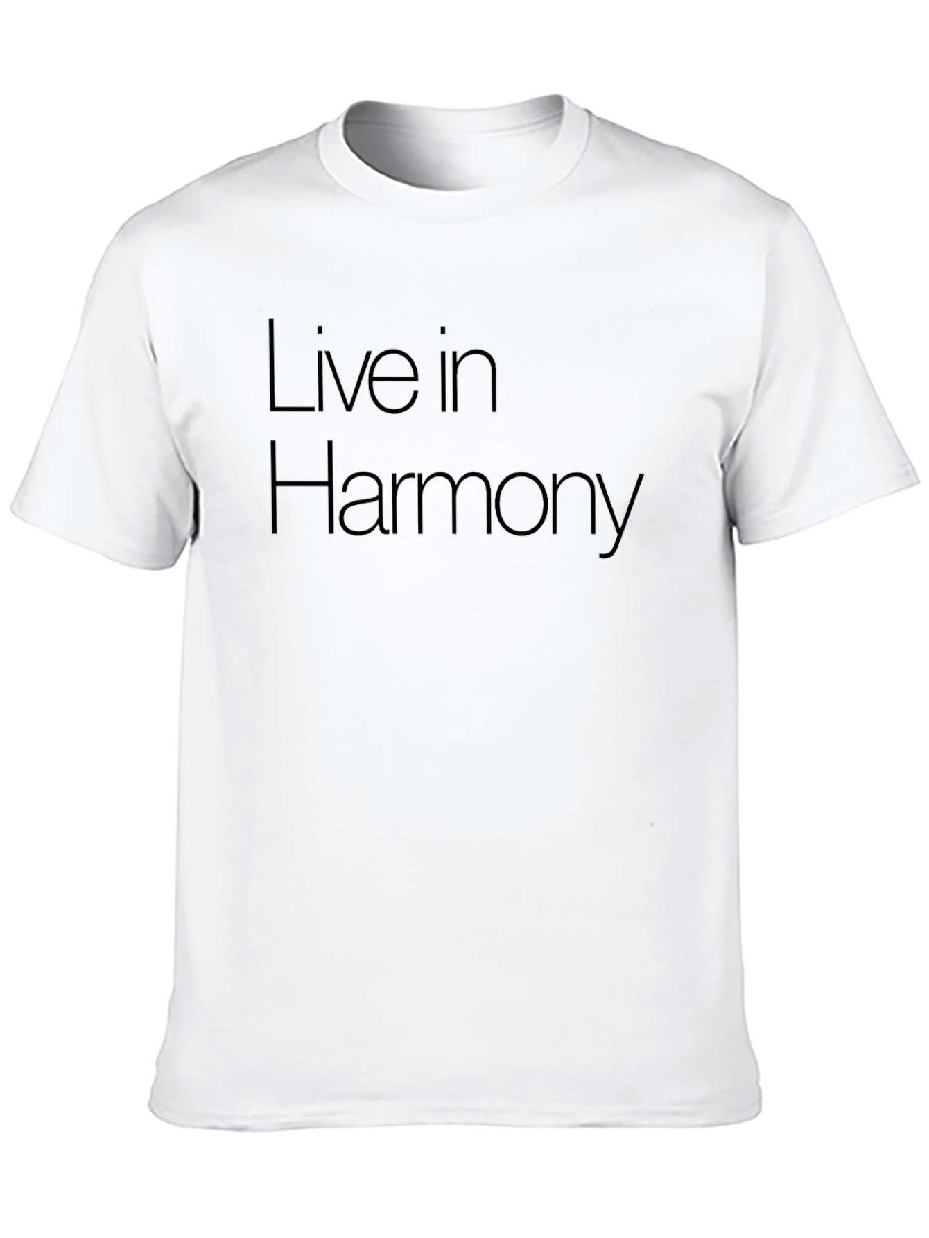 Camiseta Negra Unisex Live in Harmony