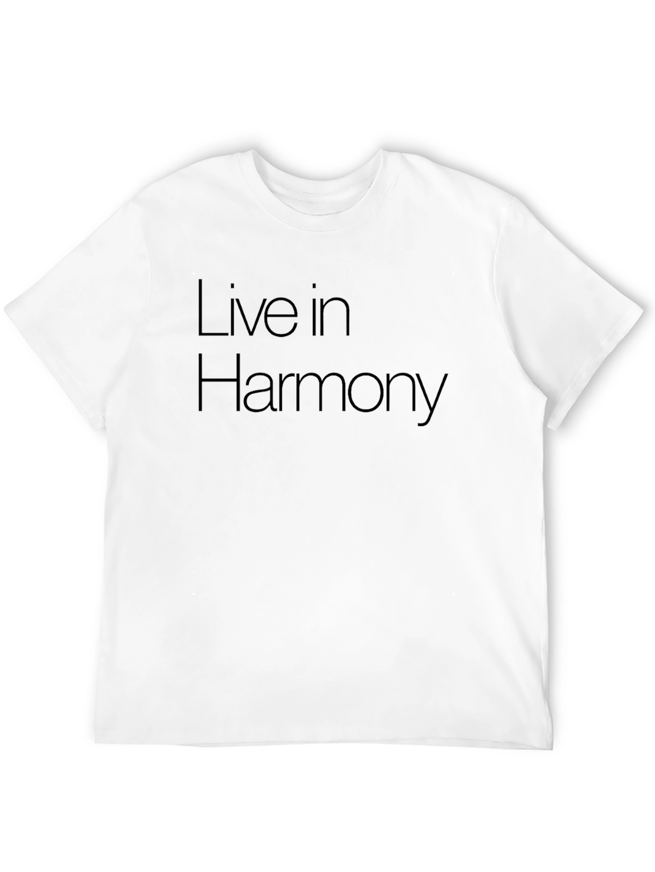 Camiseta Negra Unisex Live in Harmony