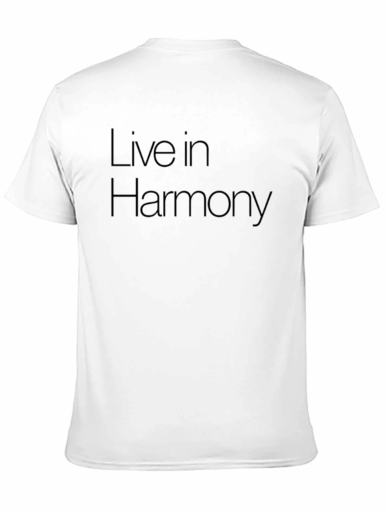 Camiseta Negra Unisex Live in Harmony
