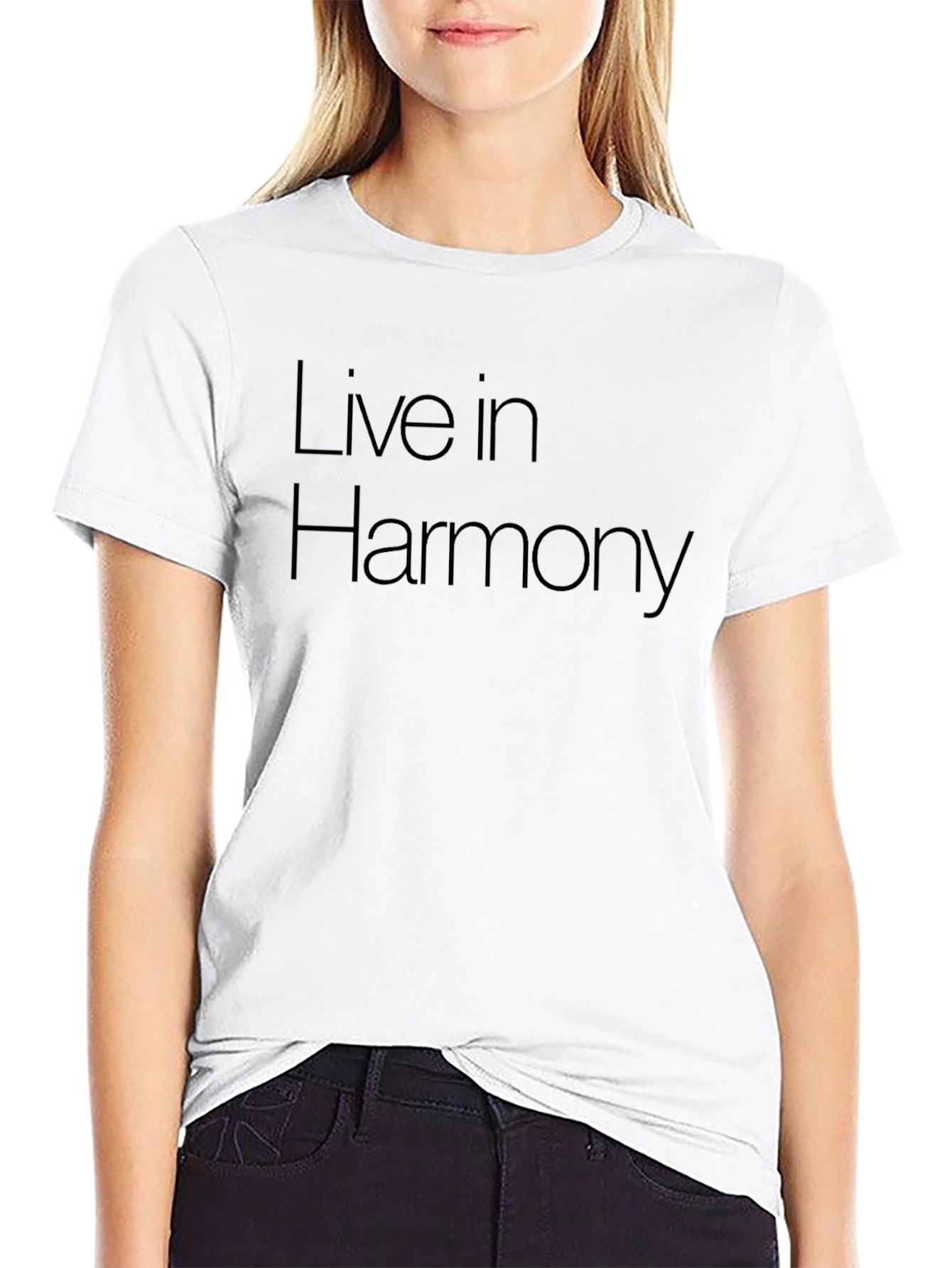 Camiseta Negra Unisex Live in Harmony