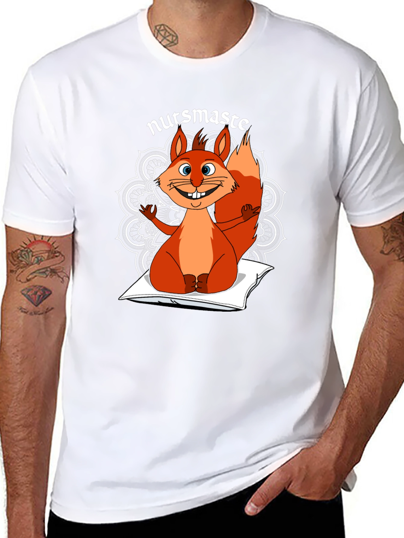 Camiseta Negra Nutsmaster Yoga Ardilla