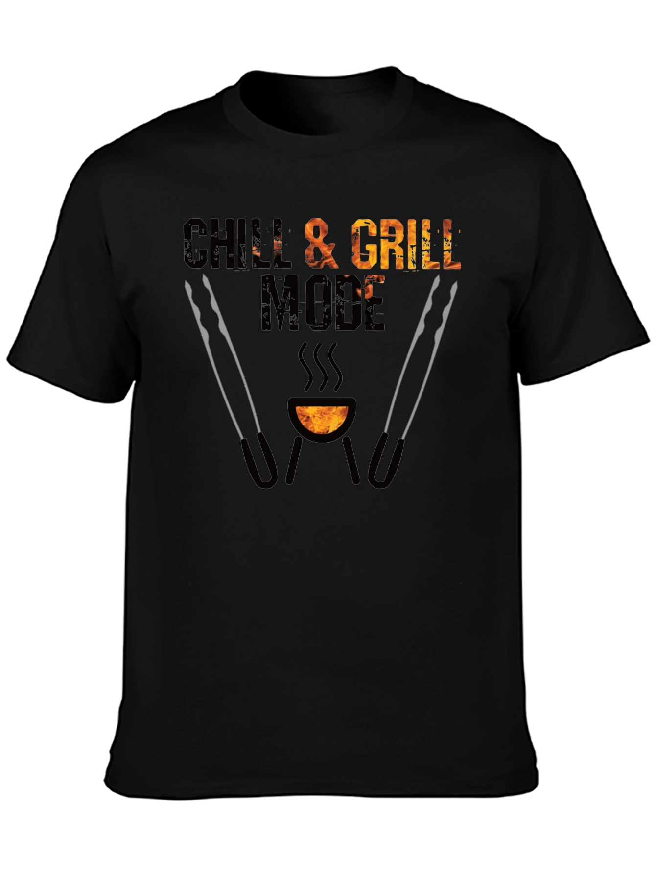 Camiseta Negra Chill & Grill Mode