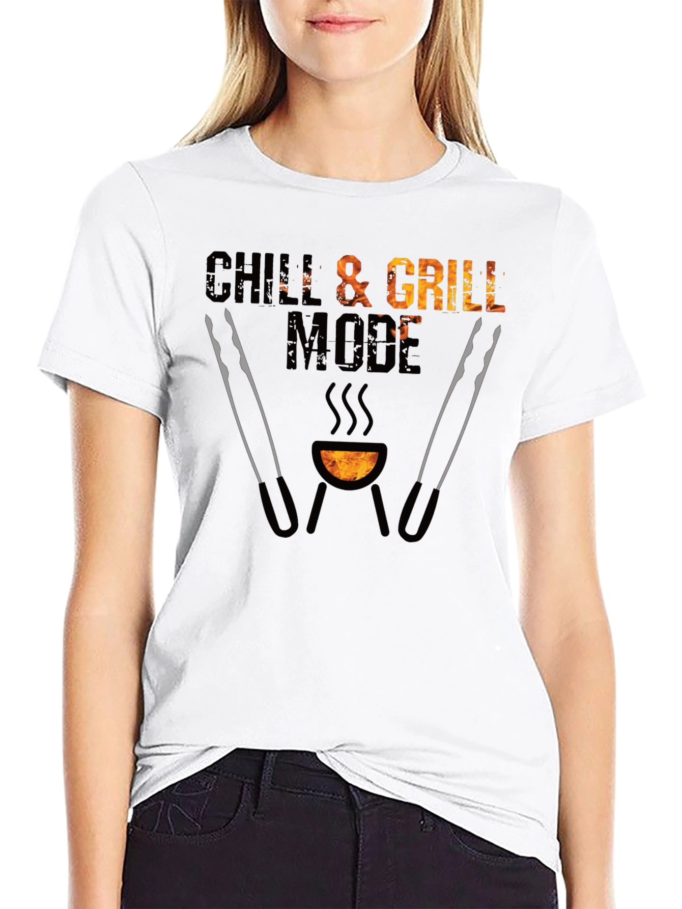 Camiseta Negra Chill & Grill Mode