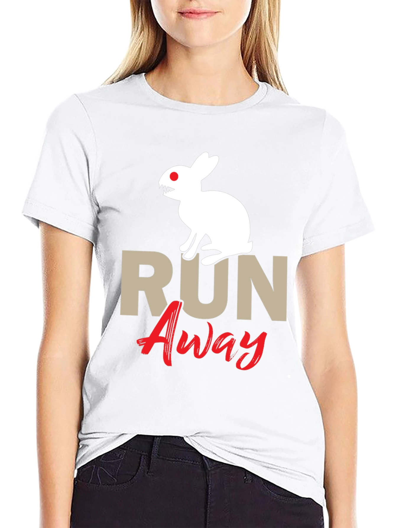 Camiseta Hombre Conejo Malvado Run Away