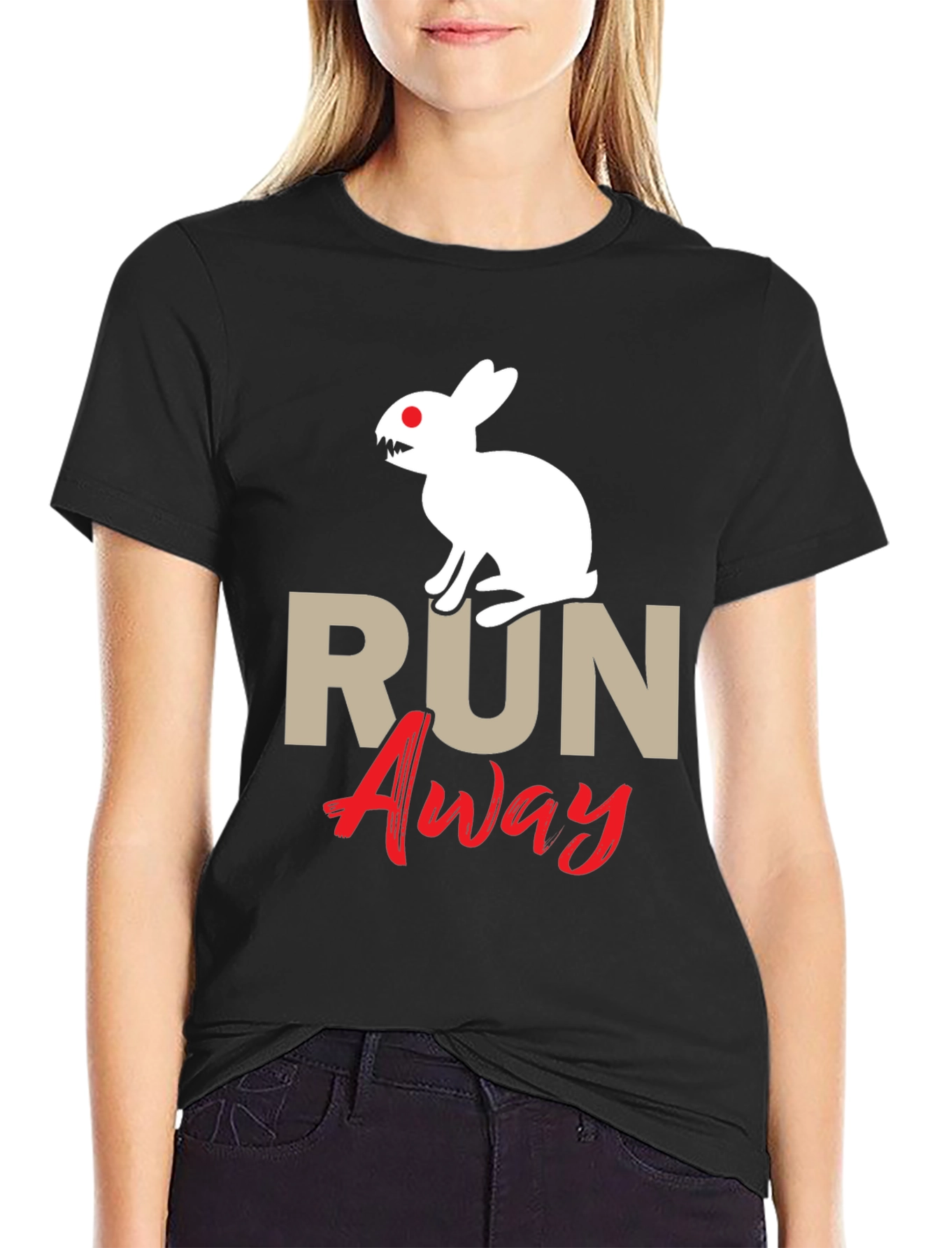Camiseta Hombre Conejo Malvado Run Away