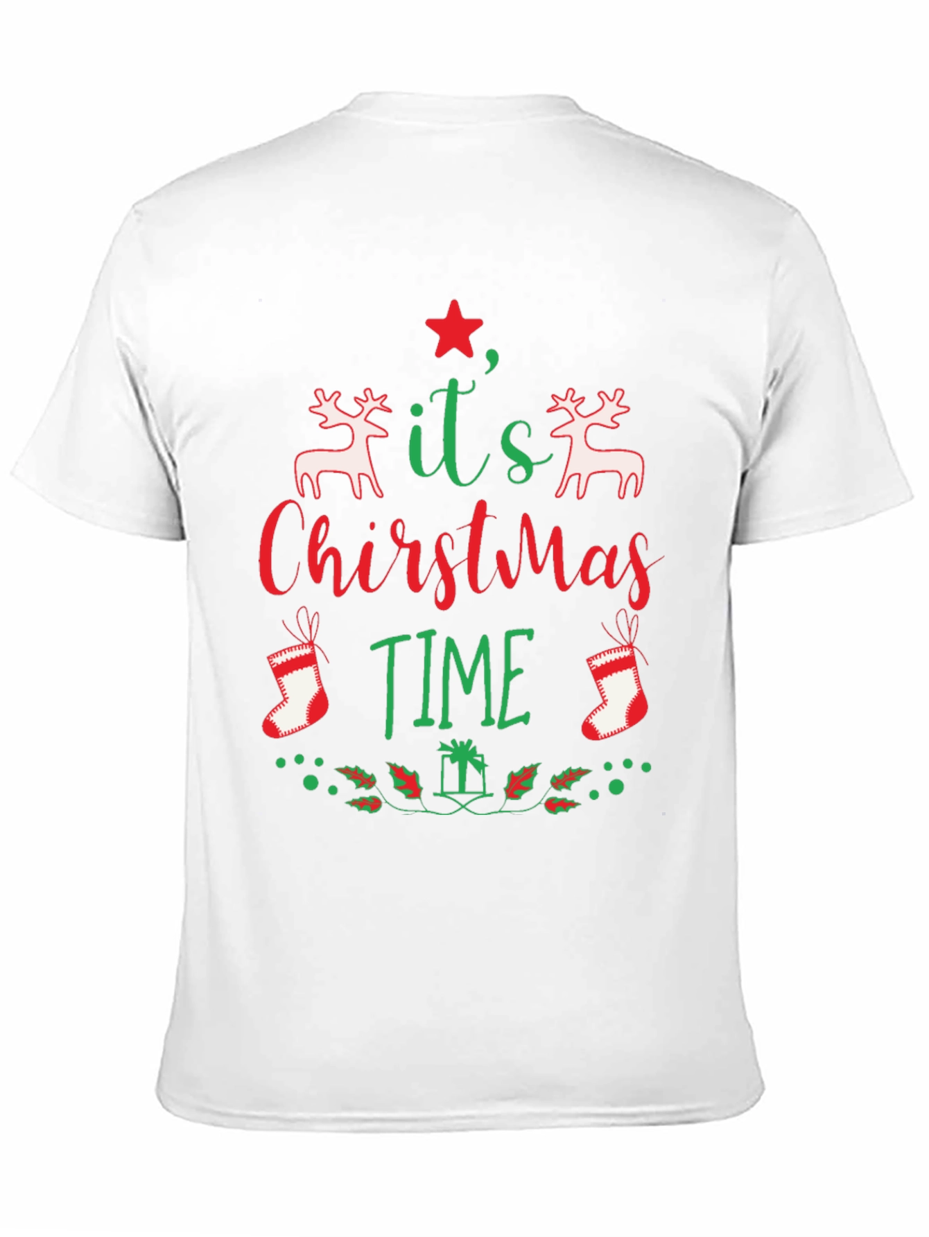 Camiseta Navideña Negra Its Christmas Time