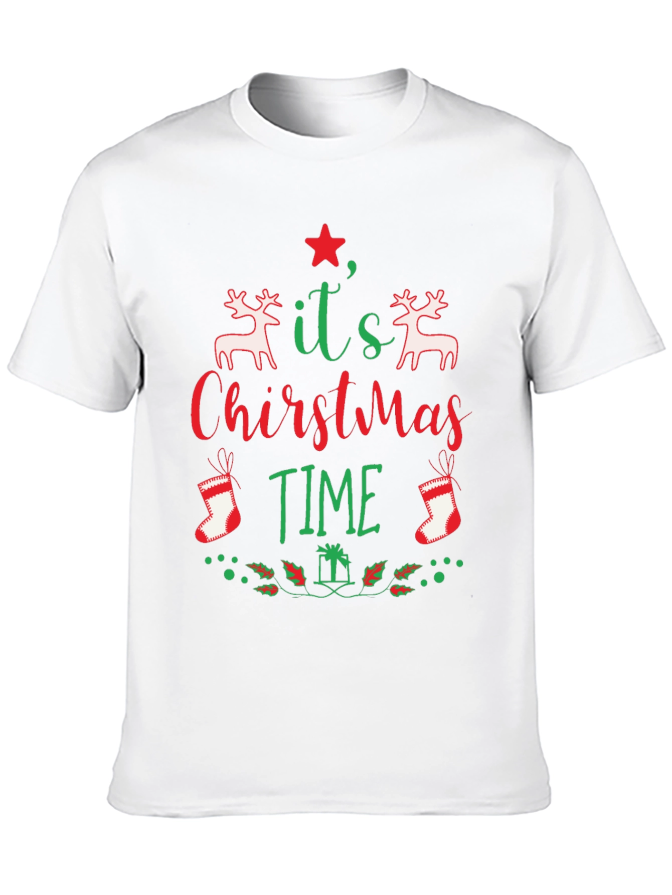 Camiseta Navideña Negra Its Christmas Time